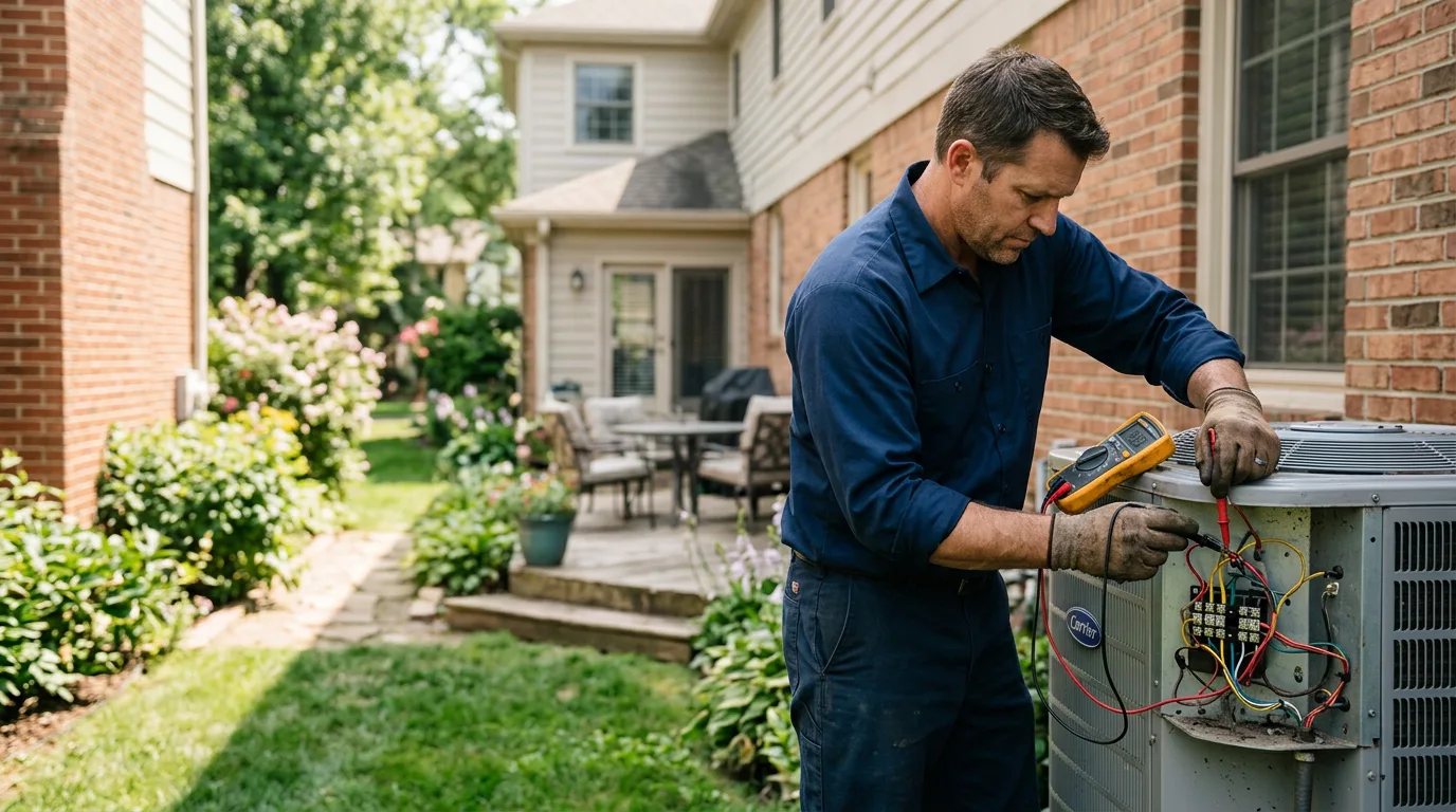 HVAC technician working near Oklahoma City, OK